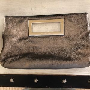 Michael Kora gray clutch